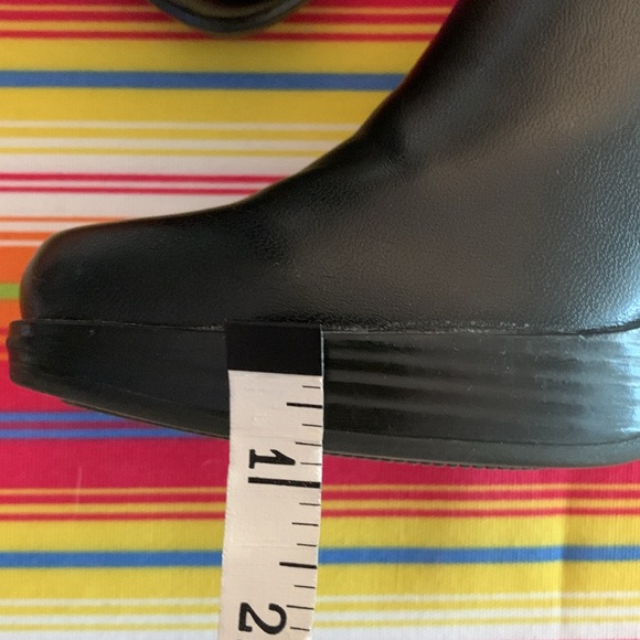 Super Cute Vintage Diba Black Square Toe Platform Boots Sz 8 - Picture 10 of 12